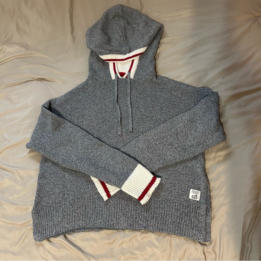 Roots Cabin Hoodie with Cream and Red Trim
